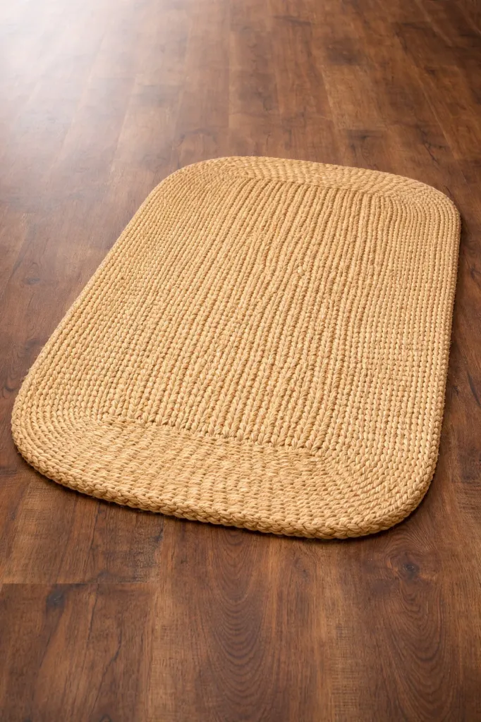 [STR001] Handwoven Sukul Rug – Rice Straw Mat for Floors